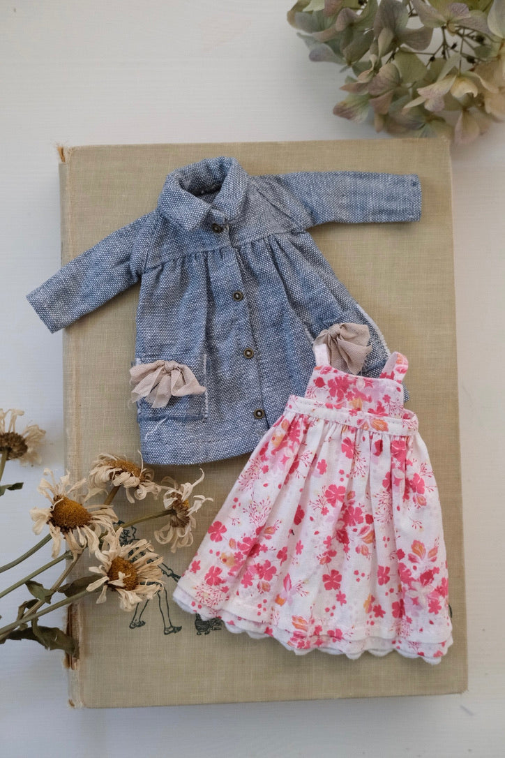 Pin-tucked coat and Cami dress