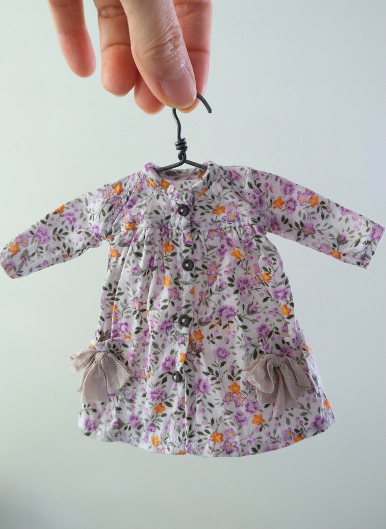 Babydoll coat _ Purple floral