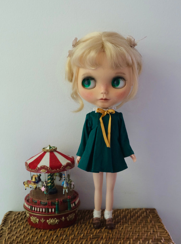 Big pleated Dress _ Green