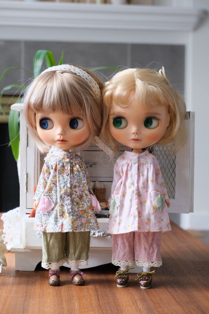 Babydoll Coat and Pants _ Pink Floral