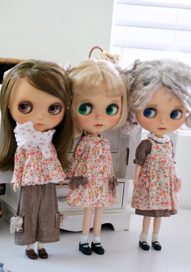 Babydoll coat _ Coral floral