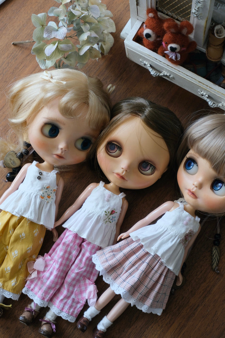 Cami Top and Pants _ Pink Gingham