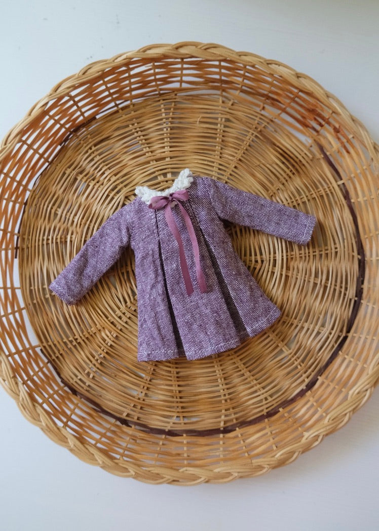 Big pleated Dress _ Purple