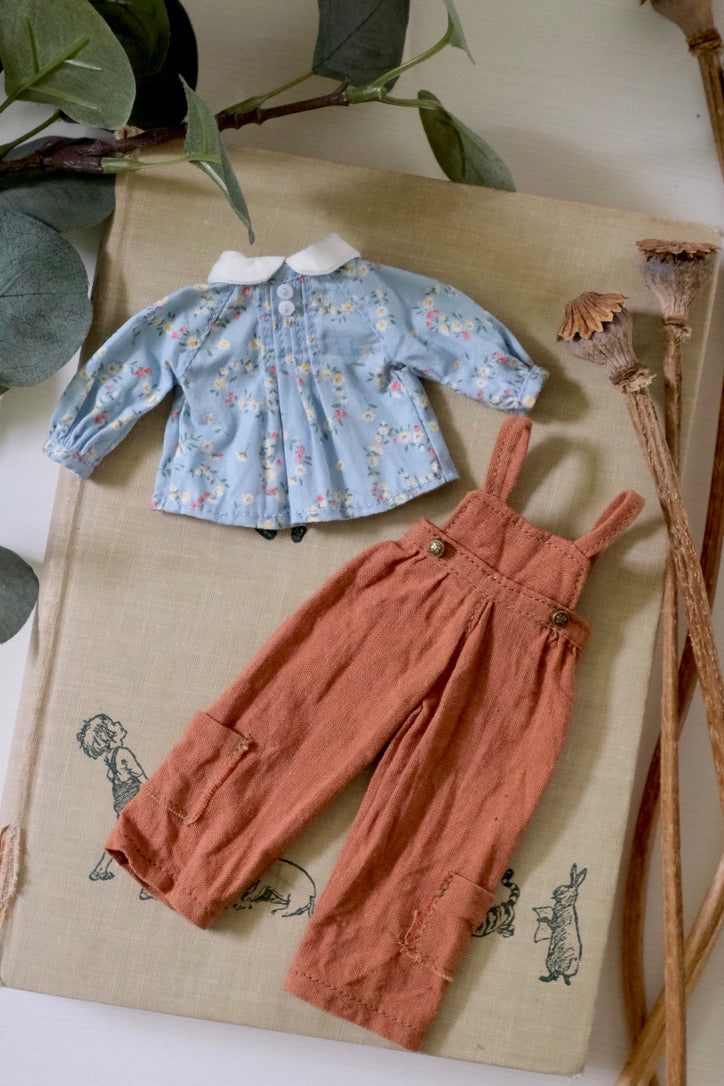 Floral blouse and jump suit
