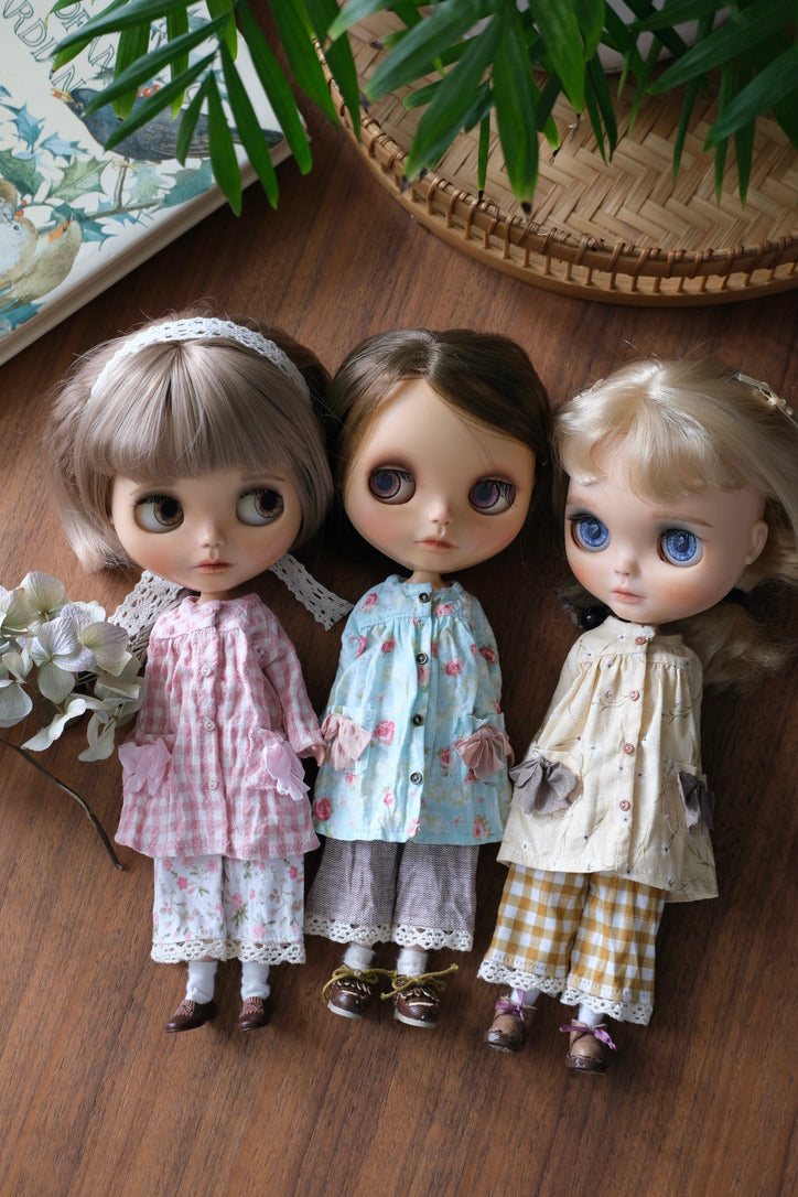 Babydoll Coat and Pants _Beige Floral