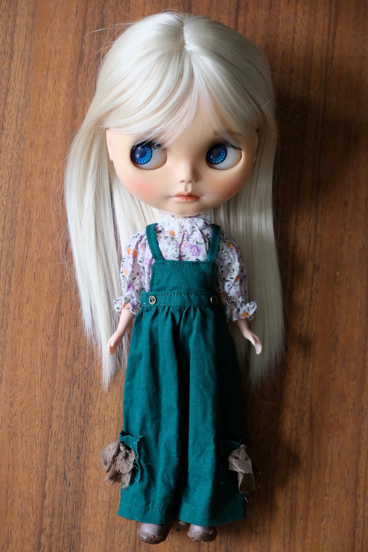 Floral blouse and Overalls