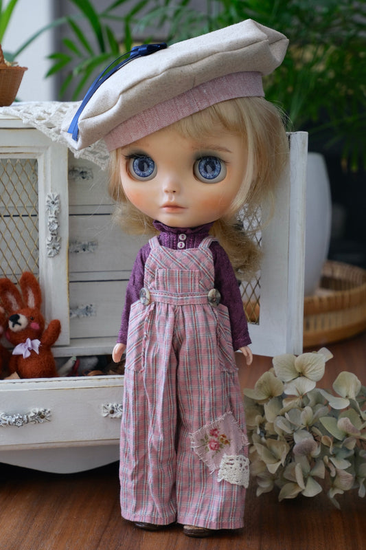 Jumpsuit Set - Plaid Pink