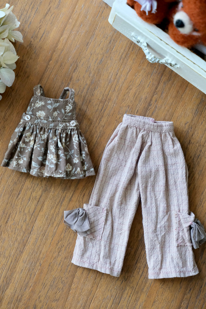 Cami Top and Pants - Brown floral