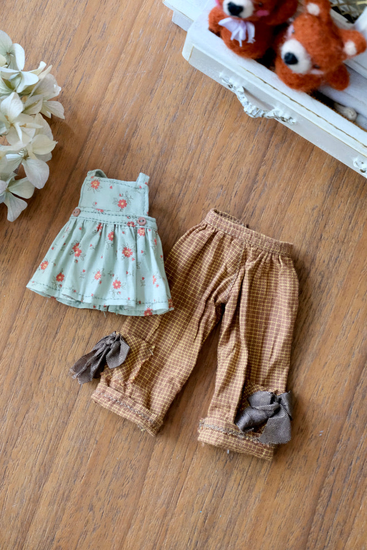 Cami Top and Pants - Green floral