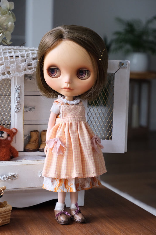Dress and Apron -Orange