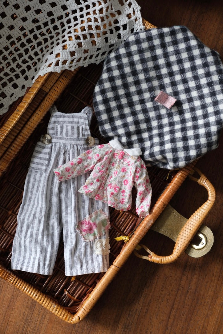 Jumpsuit Set - Gray Stripe