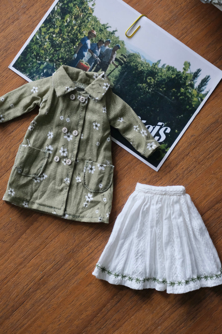 Double Breasted Coat and Skirt