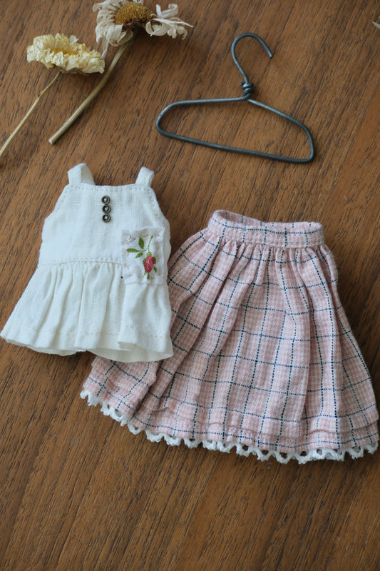 Cami Top and Skirt -Pink