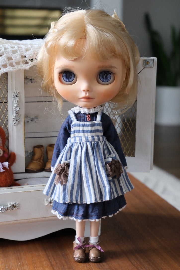 Dress and Apron - Blue