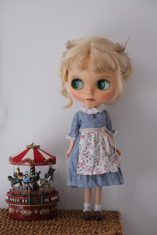 Linen dress with an apron