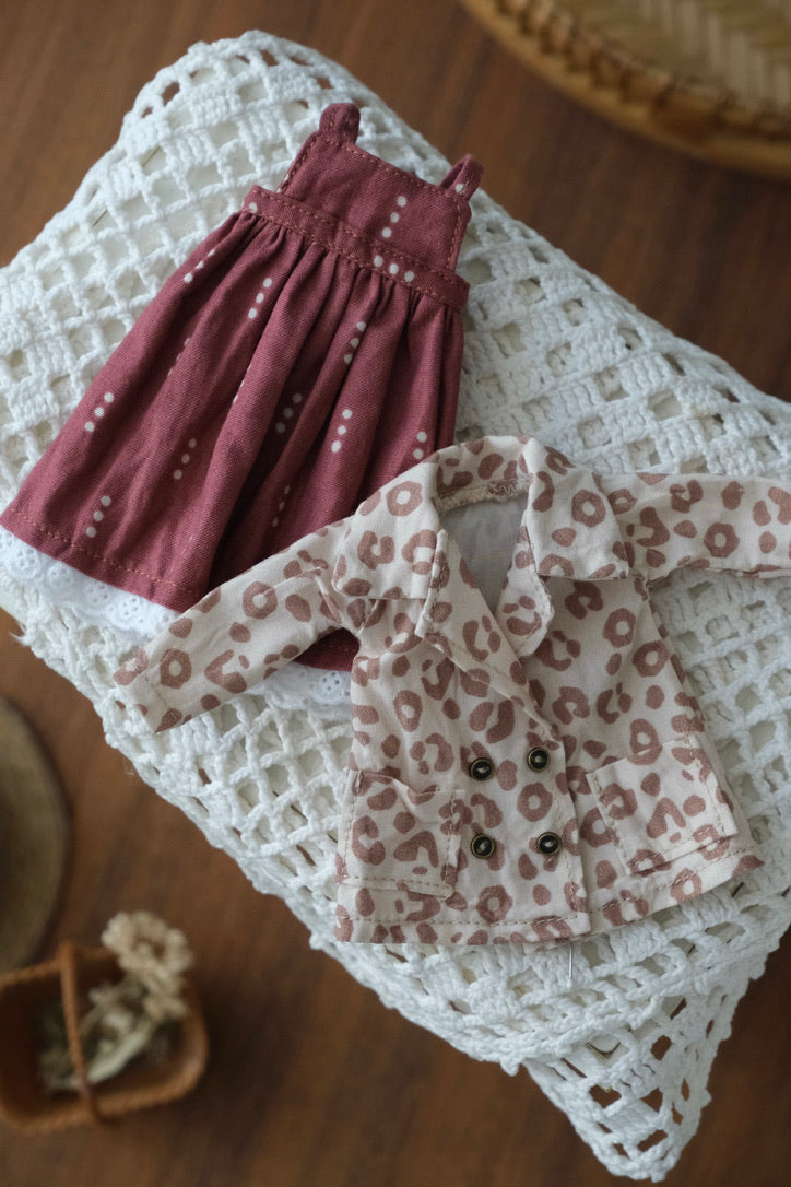 Double-Breasted Jacket and Cami Dress