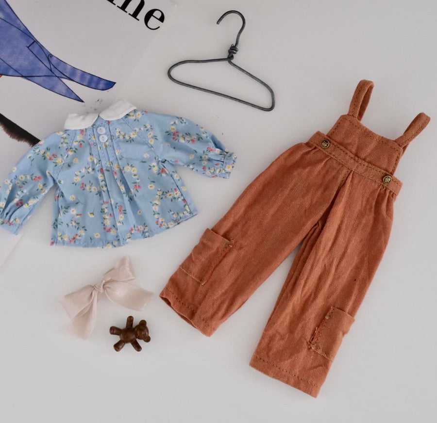 Floral blouse and jump suit