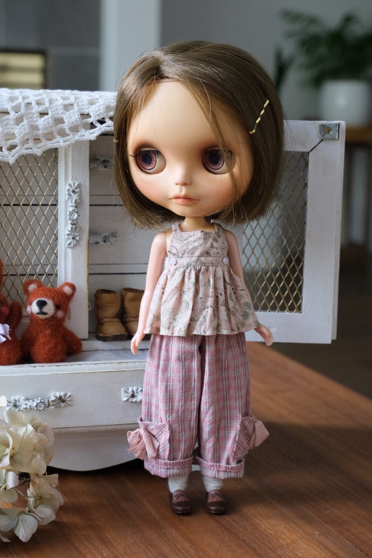 Cami Top and Pants - Light pink floral