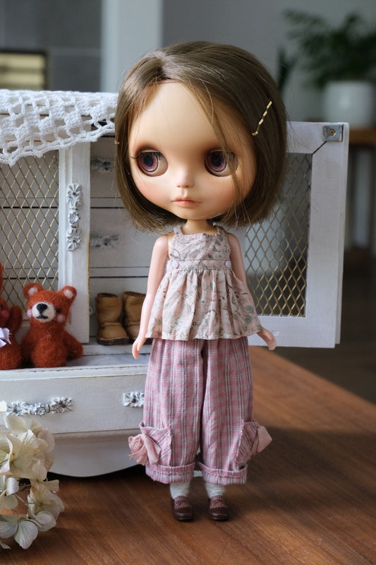 Cami Top and Pants - Light pink floral