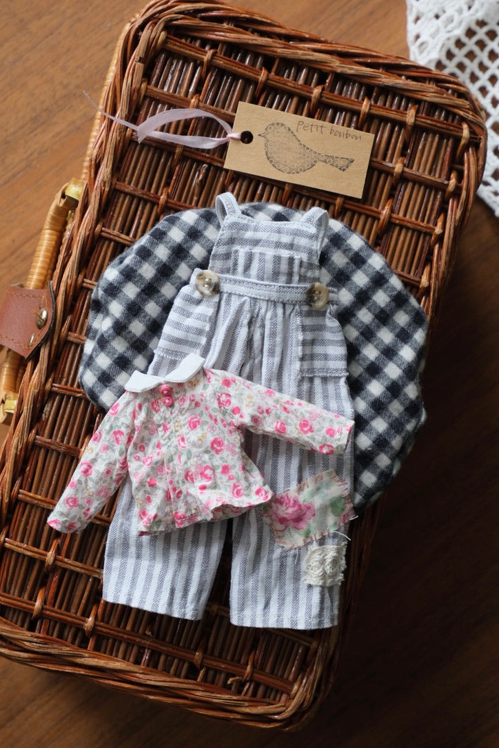 Jumpsuit Set - Gray Stripe