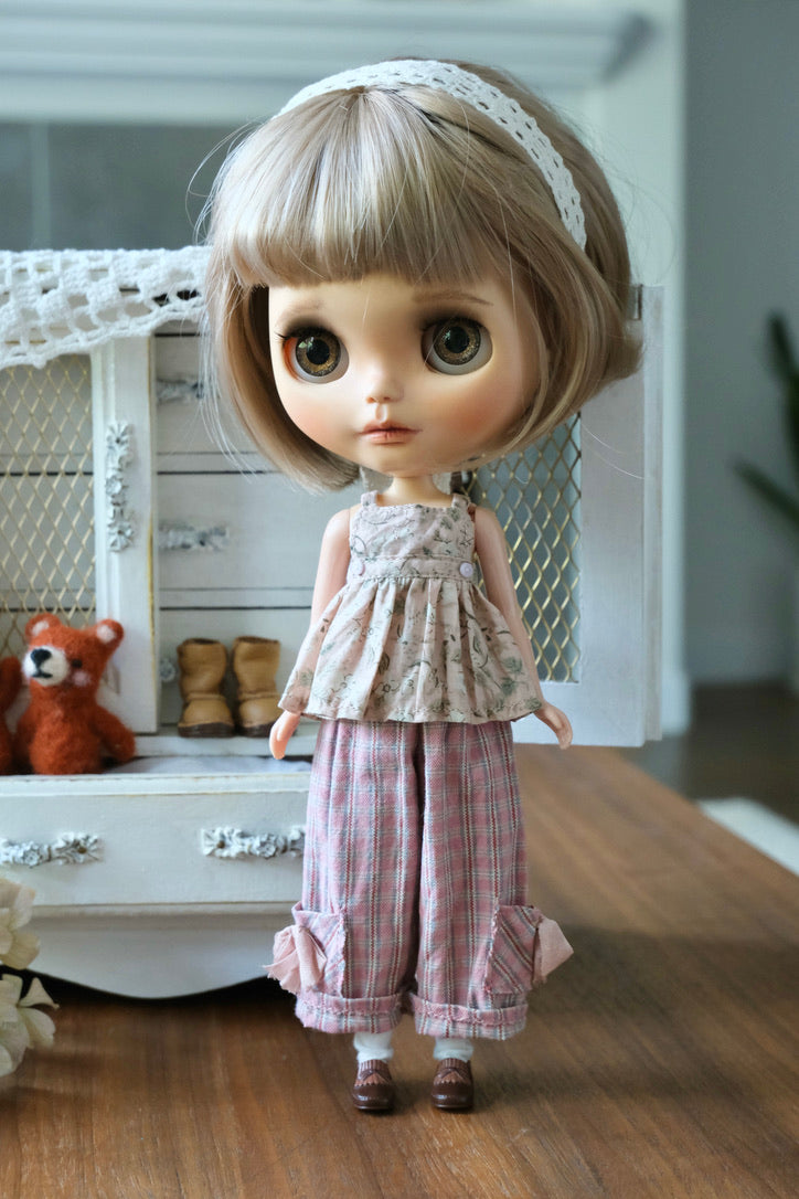 Cami Top and Pants - Light pink floral