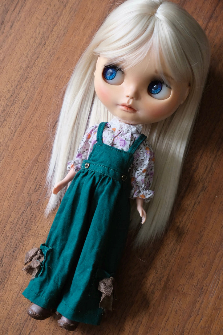 Floral blouse and Overalls