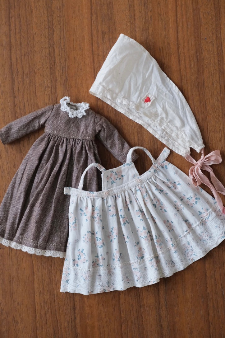 Little bonnet girl set _ Brown