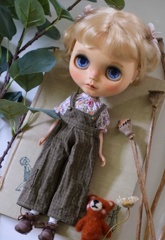 Floral gathered blouse and jump suit