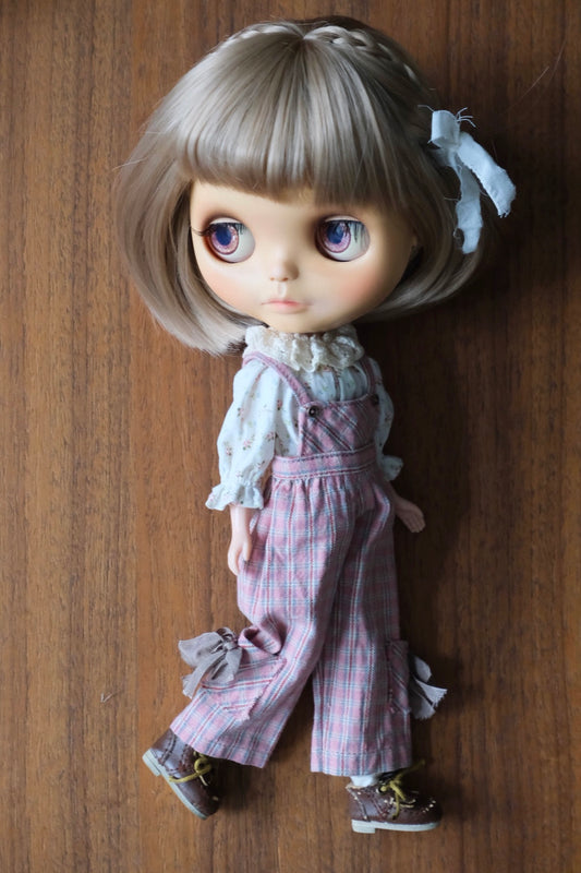 Floral blouse and Overalls